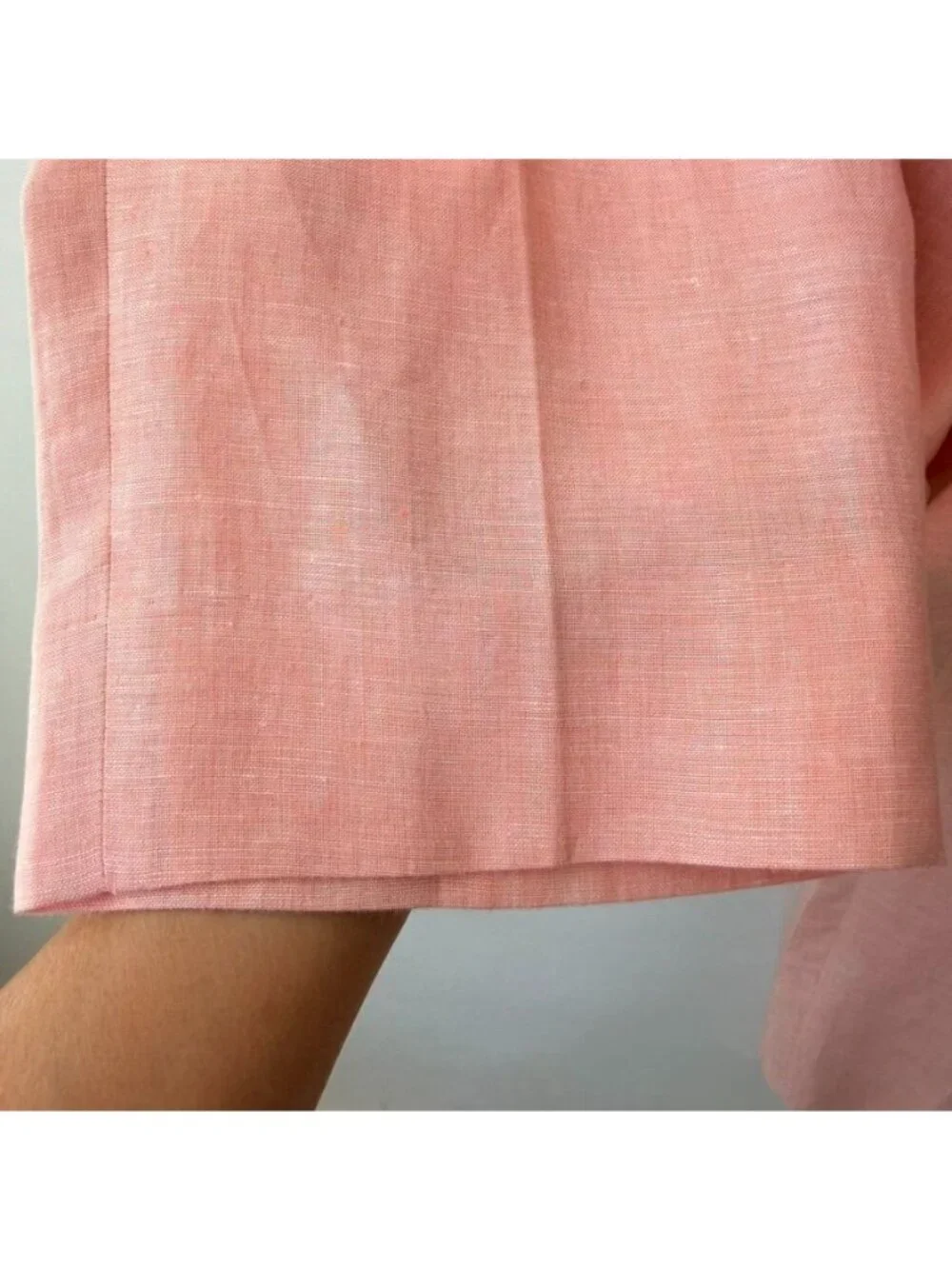 Todd Snyder Mens Linen Dress Pants 38x32 Salmon Pink Flat Front Tapered K69